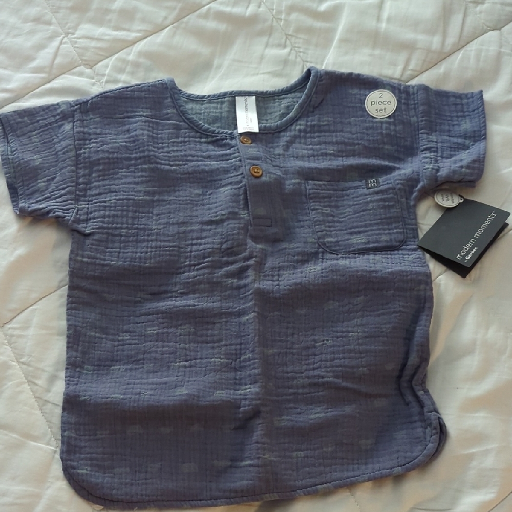 Blue Kids 2 piece short set